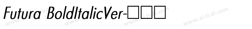 Futura BoldItalicVer字体转换